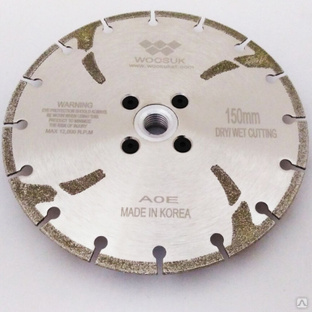Алмазный отрезной диск по мрамору ф150 мм м14 мм Корея 
