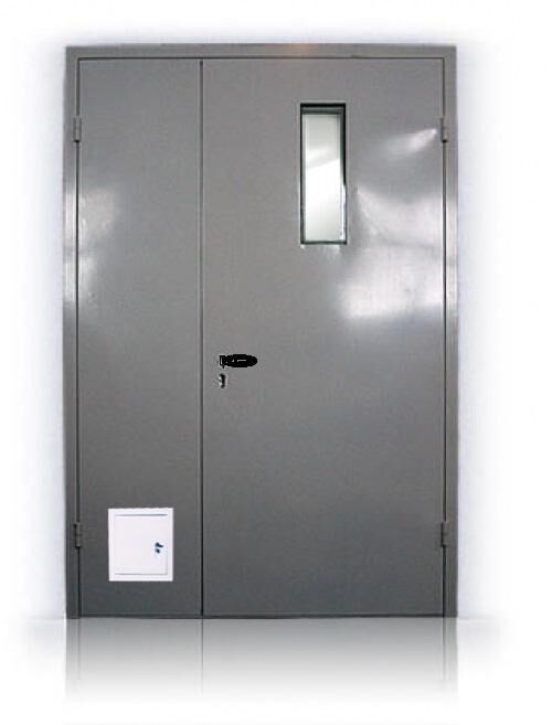 Дверь противопожарная двупольная ДПМ EI60 1600х2100 мм 1