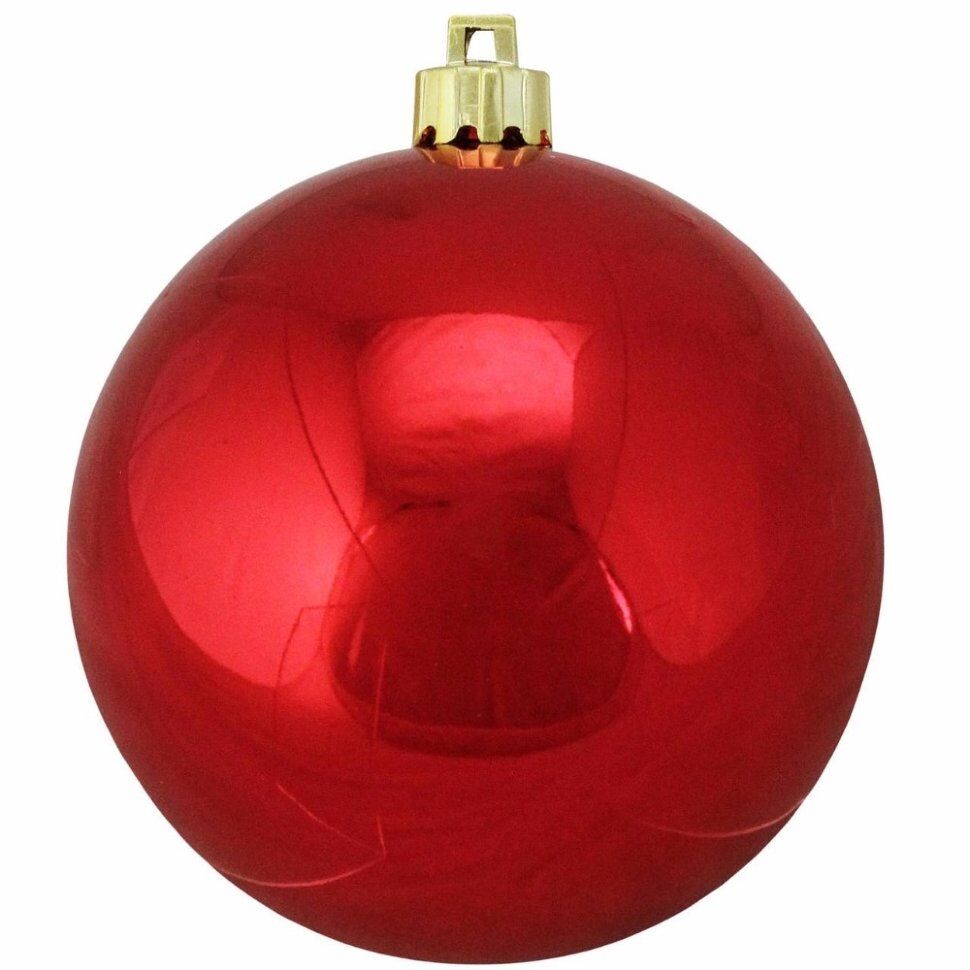 Елочная игрушка "Шар" глянцевый, диаметр 200 мм (красный)