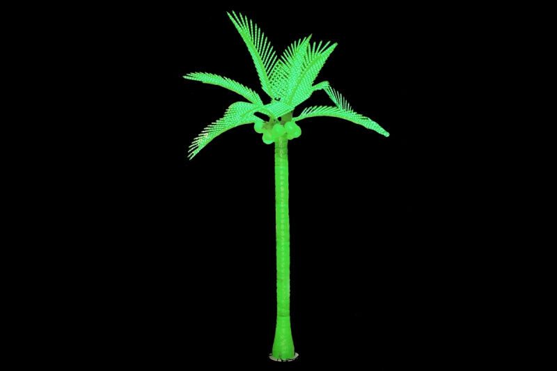 COL-3 LED Пальма кокосовая тройная , зеленая FLESI-NEON