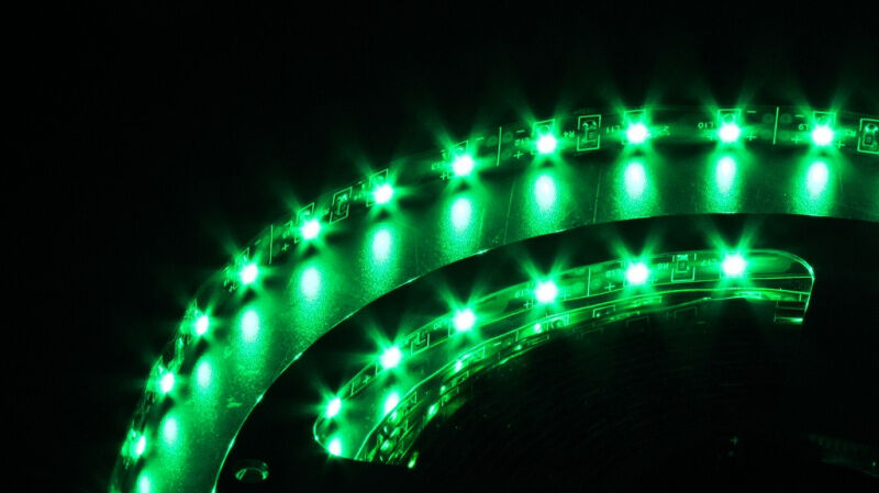 FLEX-SS5300A-G-10M Ultra light Гибкая LED , цвет зеленый, 60 SMDсветодиодов 35*28, 10 м., 12V, 4W