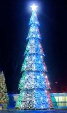 Новогодняя искусственная ель светодинамическая "Сибирская", высота 13,5 м