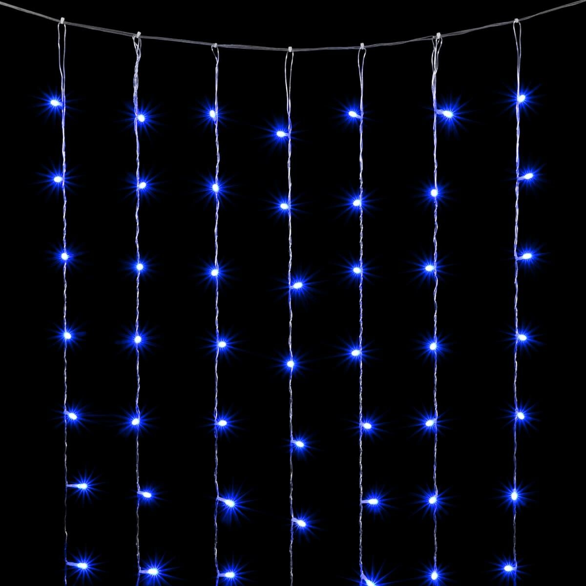 01-161 Гирлянда Занавес 2 x 2 м Синий, 400 LED, Провод Прозрачный ПВХ, IP20