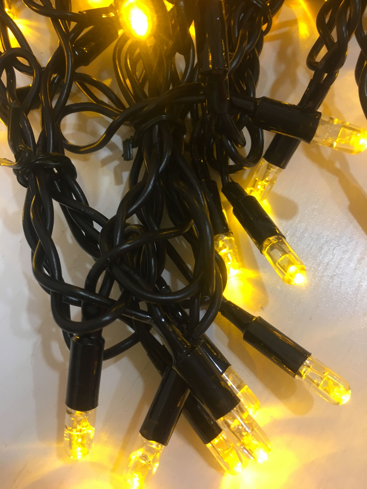 Гирлянда LED новогодняя бахрома фиксинг, желтый 3,2х0,82м, LED-RPL-200(50x4)-230V-Y/BL (FS-000611)