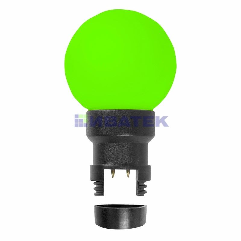 Лампа шар 6 LED для белт-лайта, цвет: Зелёный, ?45мм, зелёная колба