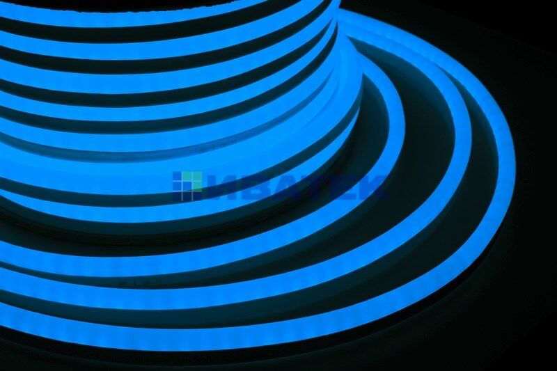 Гибкий неон светодиодный, постоянное свечение, синий, 220В, 4Вт/м, бухта 50м
