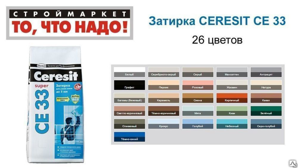 Ceresit образцы затирки