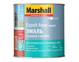 Marshall Export Aqua эмаль на водной основе для дерева и металла белая полуматовая BW (0,8л) Marshall (Маршал)