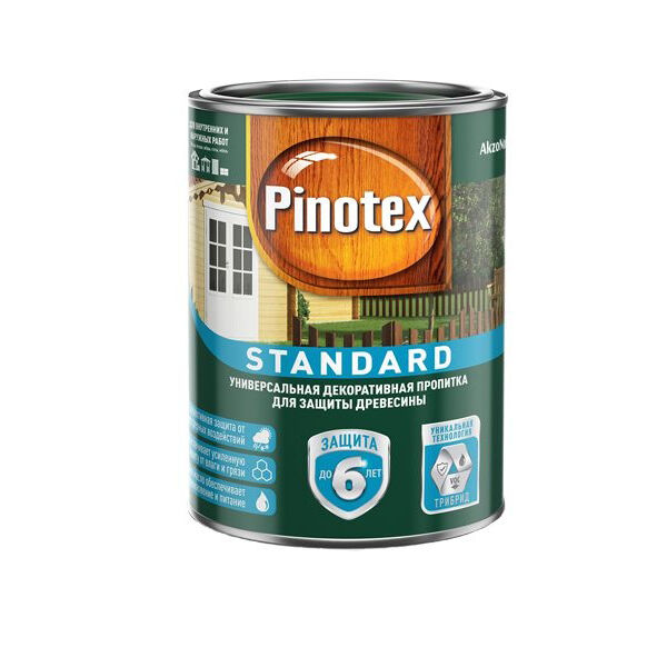 Pinotex Standard декоративно-защитная пропитка для древесины палисандр (0,9л) PINOTEX Pinotex Standard пропитка для древ