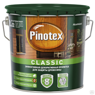 Pinotex Classic декоративно-защитная пропитка для древесины CLR база под колеровку (2,7л) PINOTEX Pinotex Classic декора 