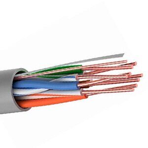 Кабель витая (интернет) пара PROconnect UTP 4PR 24AWG, CCA, CAT5e, PVC серый, бухта 305 м Интернет кабель