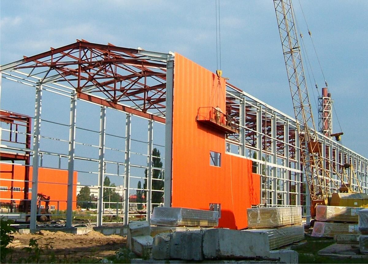 Строительство склада из металлического каркаса под ключ