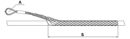 Кабельный чулок боковой удлиненный КЧБ130/1У, 110-130 мм, L=1500 мм, 1 петля МАЛИЕН 3
