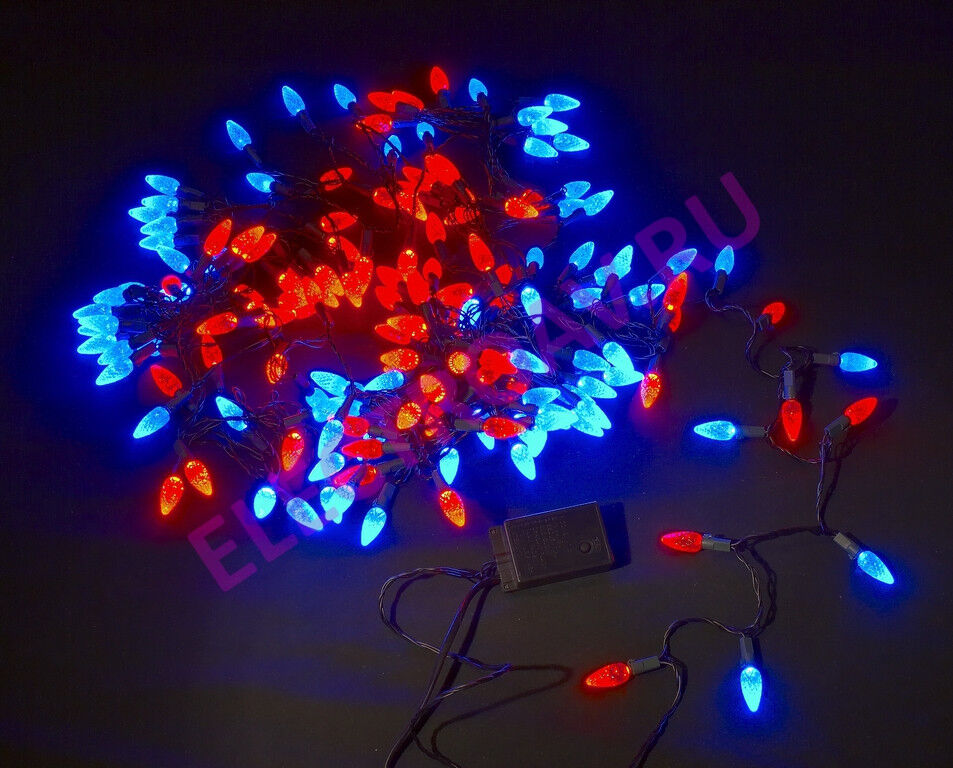 LED-XS-160-13M-240V Светодиодная гирлянда,ягода,красно-синий