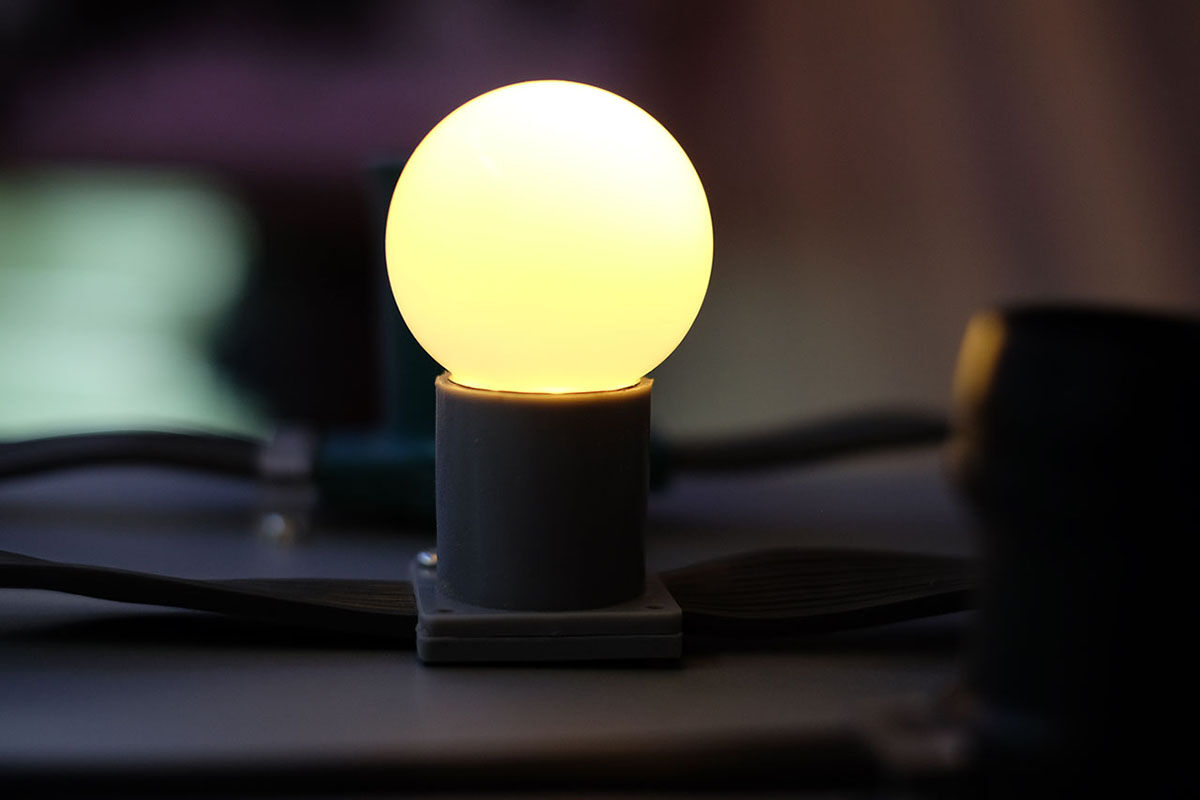 LED лампа - шарик с цоколем E27, 45 мм, (5 SMD диодов), матов, бел тепл LED G45 220V-240V Warm White