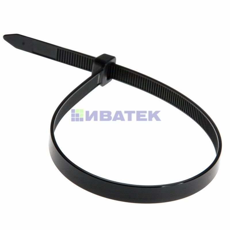 Хомут-стяжка кабельная нейлоновая REXANT 250 x7,6мм, черная, упаковка 5 пак, 100 шт/пак.