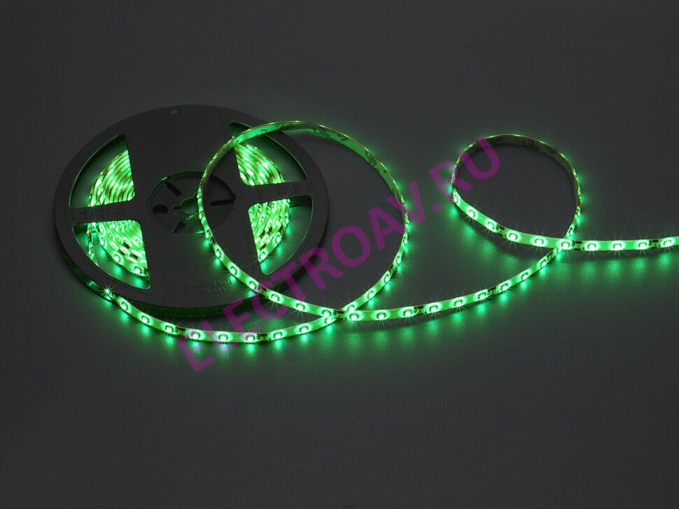 FLEX-SDP5300B-G Гибкая LED полоса , цвет зеленый, 60 SMDсветодиодов 35*28, 5 м., 12V, 4,8W/M, IP65