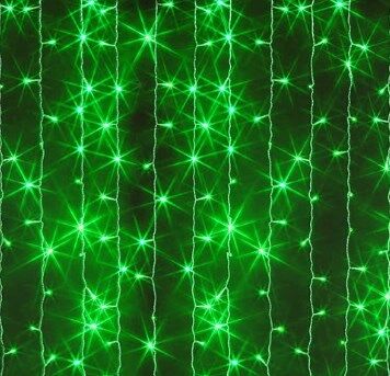 Светодиодная гирлянда плей-лайт с мерцанием (зелен. светодиоды/черн. пров) LED-XP-5725-6M-230V-S-G/B