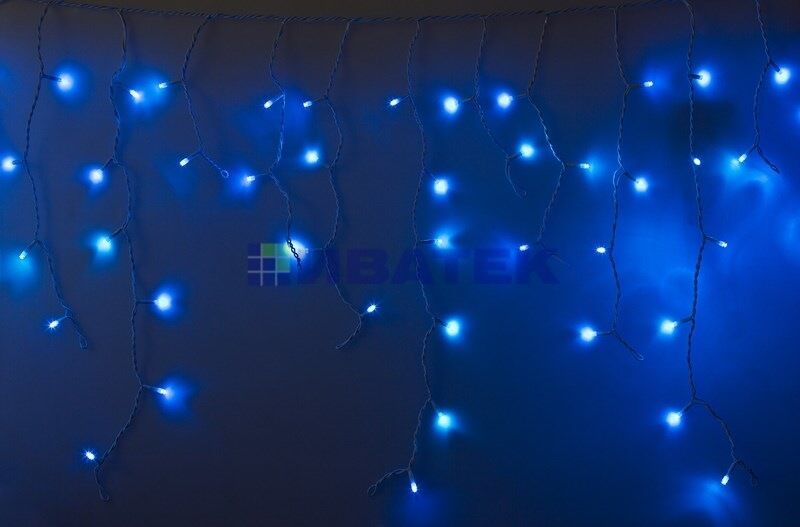 Гирлянда "Бахрома" 4.8 х 0.6 м (Синий/белый пр) LED-RPLR-160-4.8M-240V-B/W (FS-000877)