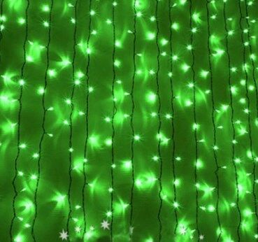 Светодиодная гирлянда плей-лайт (зеленые светодиоды/черн. провод) LED-XP-5725-6M-230V-G/BL (FS-00000