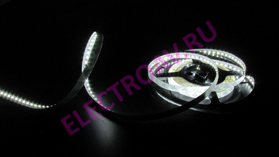 FLEX-SS5600В-W-5M Гибкая LED полоса на белой основе, цвет белый, 120светодиодов 35*28 на 1 м, 5м/уп., DC12V, 9.6W/м, 5м/