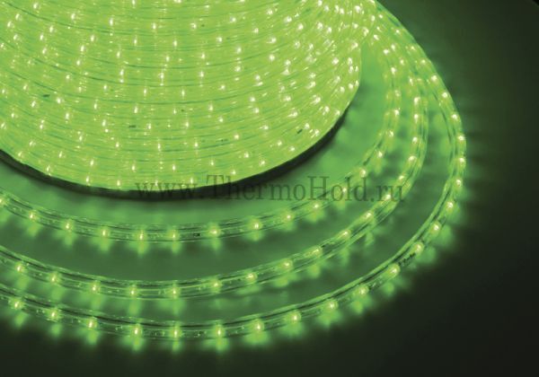 Дюралайт LED фиксинг, зеленый, 220V, D13 мм, бухта 100м LED-DL-2W-100M-2M-240V-G (FS-00-00001139)