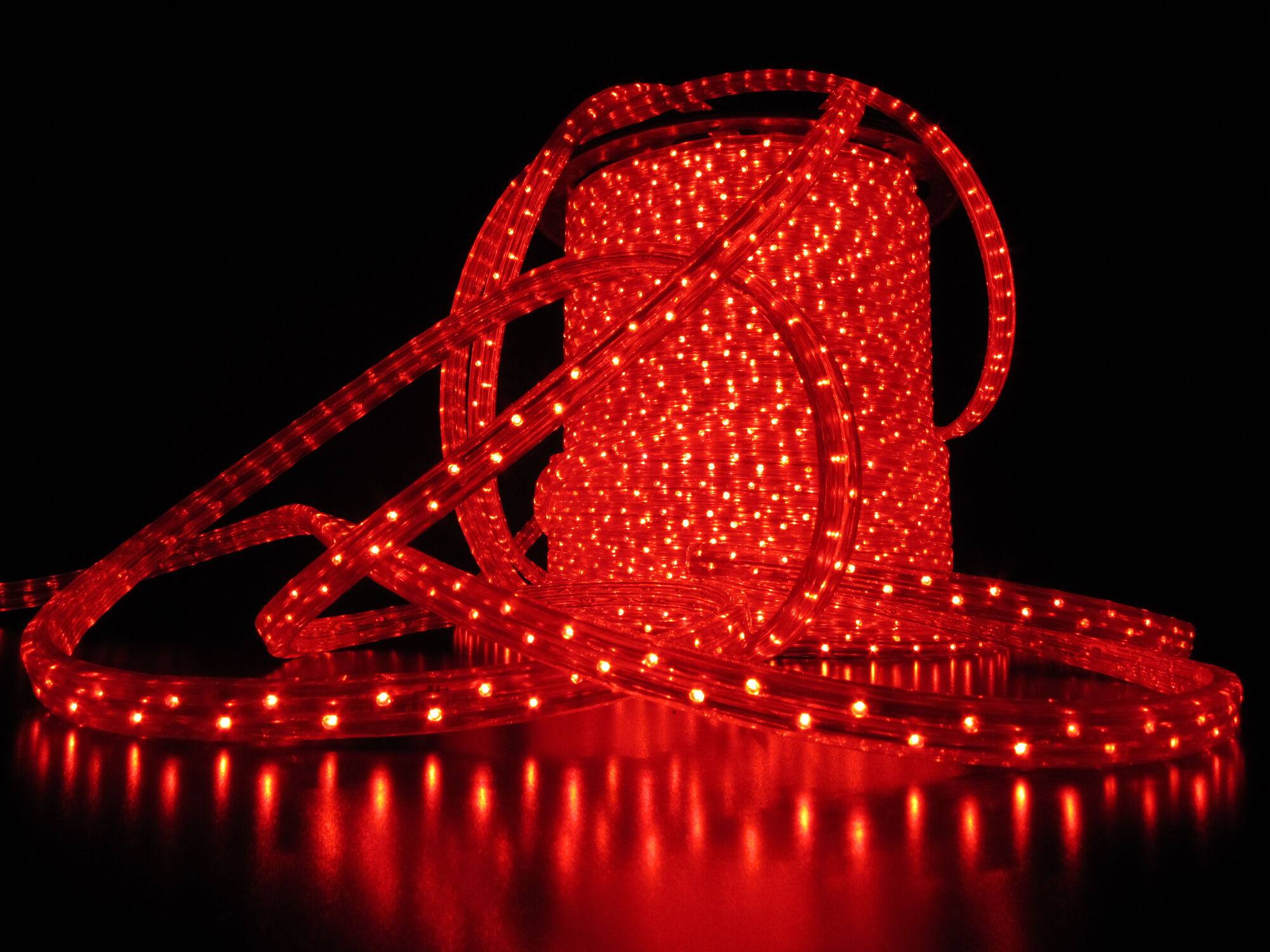Дюралайт LED с динамикой, красный, 220V, сечение 11*18мм, бухта 100м LED-XF-3W-100M-240V- R (2м) (FS