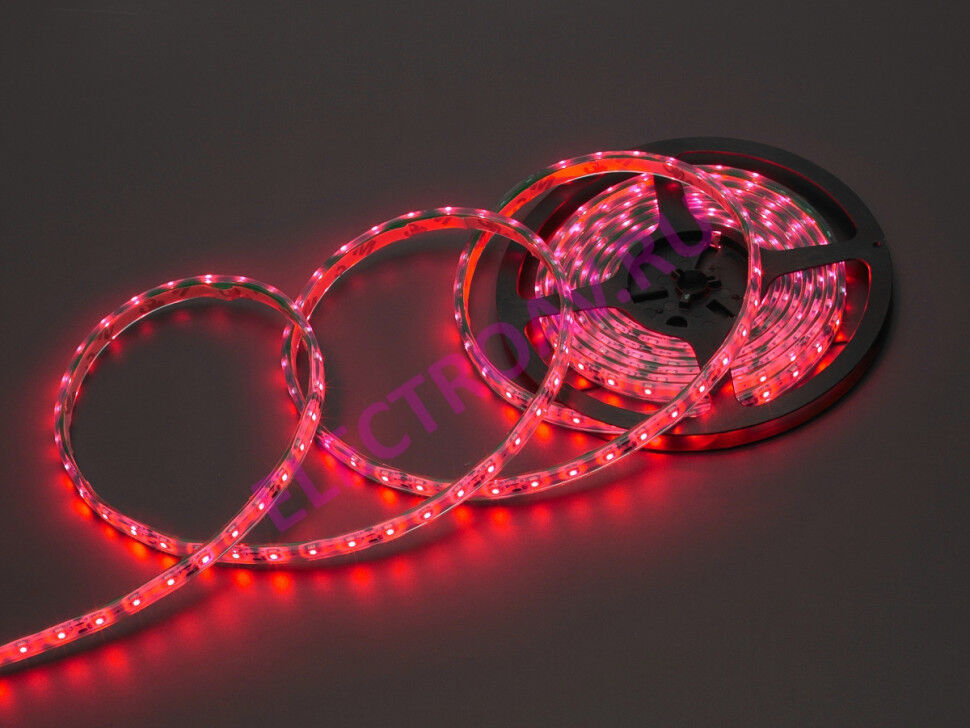 FLEX-SWP5300B-R Гибкая LED полоса , цвет красный, 60 SMDсветодиодов 35*28, 5 м., 12V, 4,8W/M, IP67