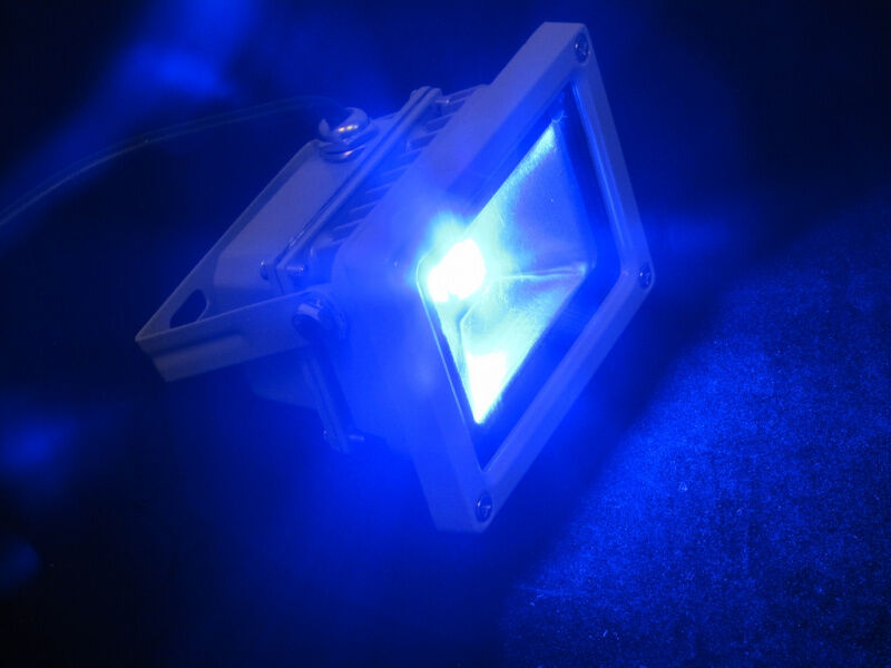 G-DТ110-30-B new LED прожектор синий, 1LED-10W (36шт/кор)