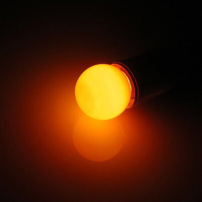 LED лампа - шарик с цоколем E27, 45 мм, (5 SMD диодов), матовые, оранжевый LED G45 220V-240V Orange
