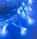 LED-BW-200-20M-240V-B (С) синяя LED гирлянда влагостойкая на ПРОЗРАЧНОМ проводе, 20 м., 200 светодиод., С КОНТРОЛЛЕРОМ,