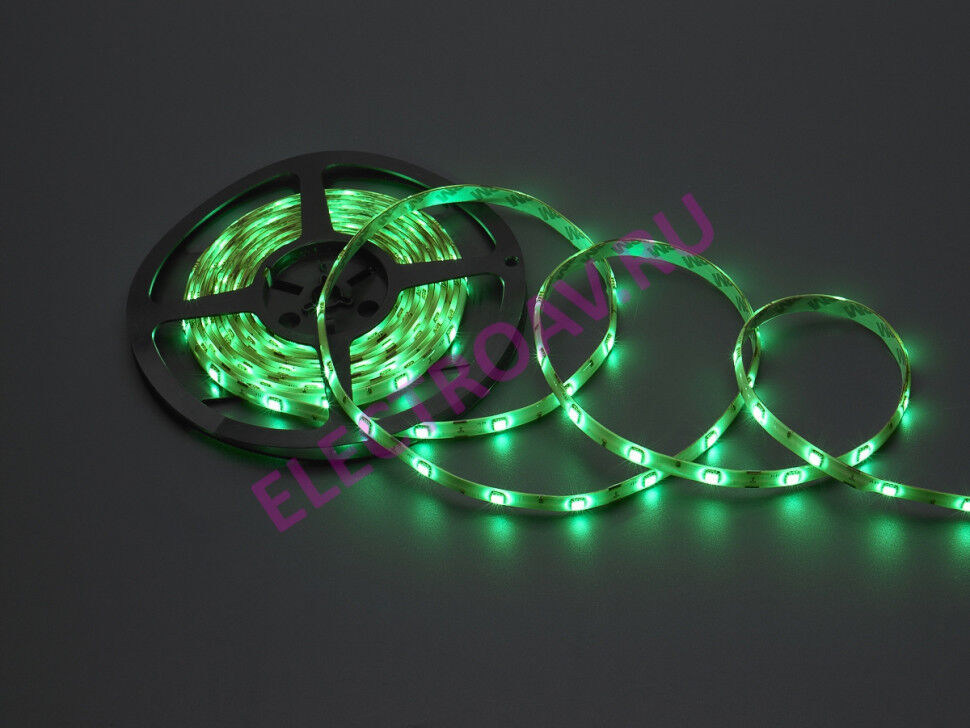 FLEX-SDP5150B-G Гибкая LED полоса , цвет зеленый, 30 SMDсветодиодов 50*50, 5 м., 12V, 7,2W/M, IP65