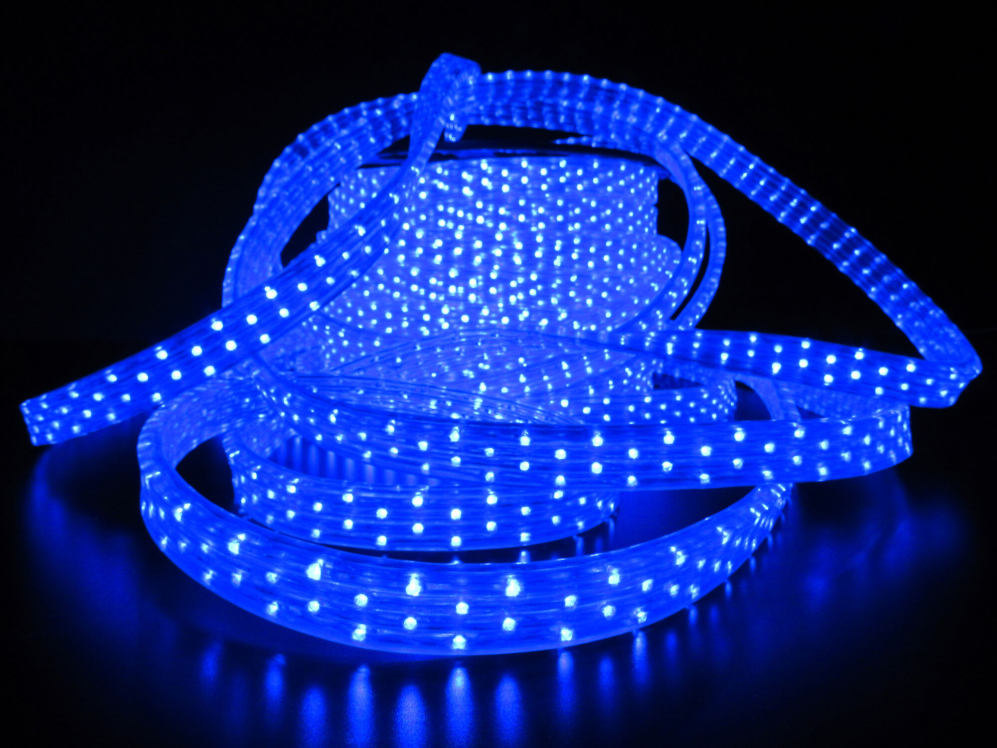 Дюралайт LED с динамикой, синий, 220V, сечение 11*28мм, бухта 50м LED-XF-5W-50M-240V-B (2м) (FS-0000