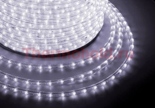Дюралайт LED фиксинг, белый, 220V, D13 мм, бухта 100м LED-DL-2W-100M-2M-240V-W (FS-00001513)