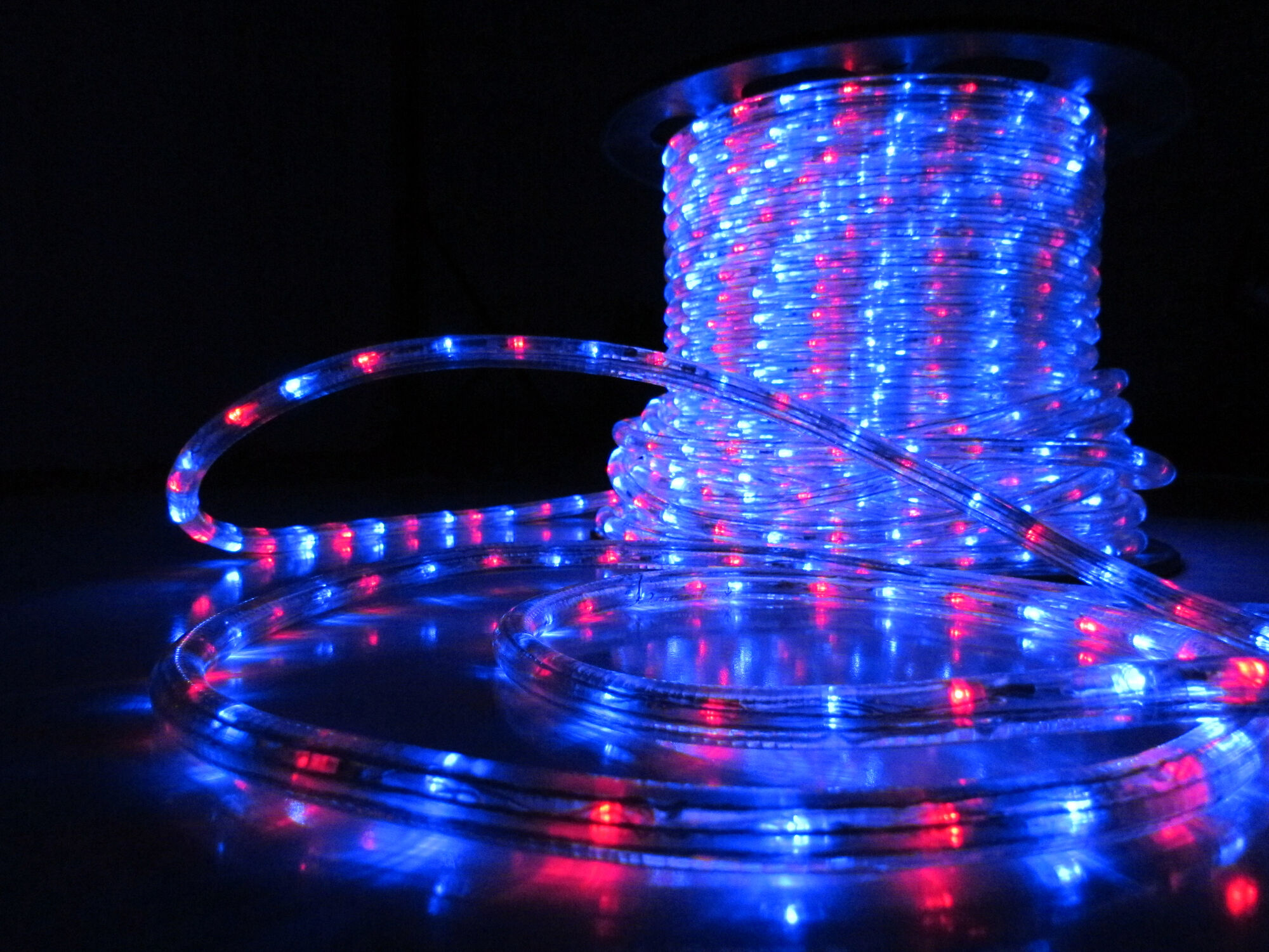 Дюралайт LED с динамикой, (R/B), 220V, D13 мм, 100м LED-XD-3W-100M-240V красно/синий, (4м) (FS-000
