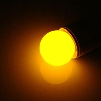 LED лампа - шарик с цоколем E27, 45 мм, (5 светодиодов), матовые, жёлтый LED G45 220V-240V Yellow (FS-00-00001066)