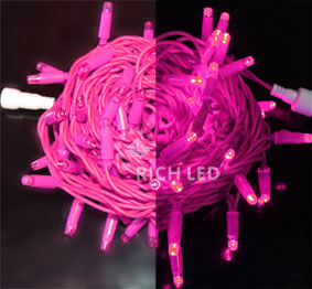 Светодиодная гирлянда Нить 10 метров, 220 В, постоянное свечение, IP 65, герметичный колпачок RL-S10C-220V-C2P/P розовый