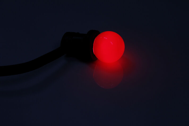 LED G45 0.5W 220-240V Red E27 (ДИММИРУЕМАЯ) красная