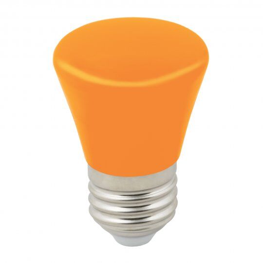 LED-D45-1W/ORANGE/E27/FR/С BELL Лампа декоративная светодиодная. Форма "Колокольчик", матовая. Цвет оранжевый. Картон. Т