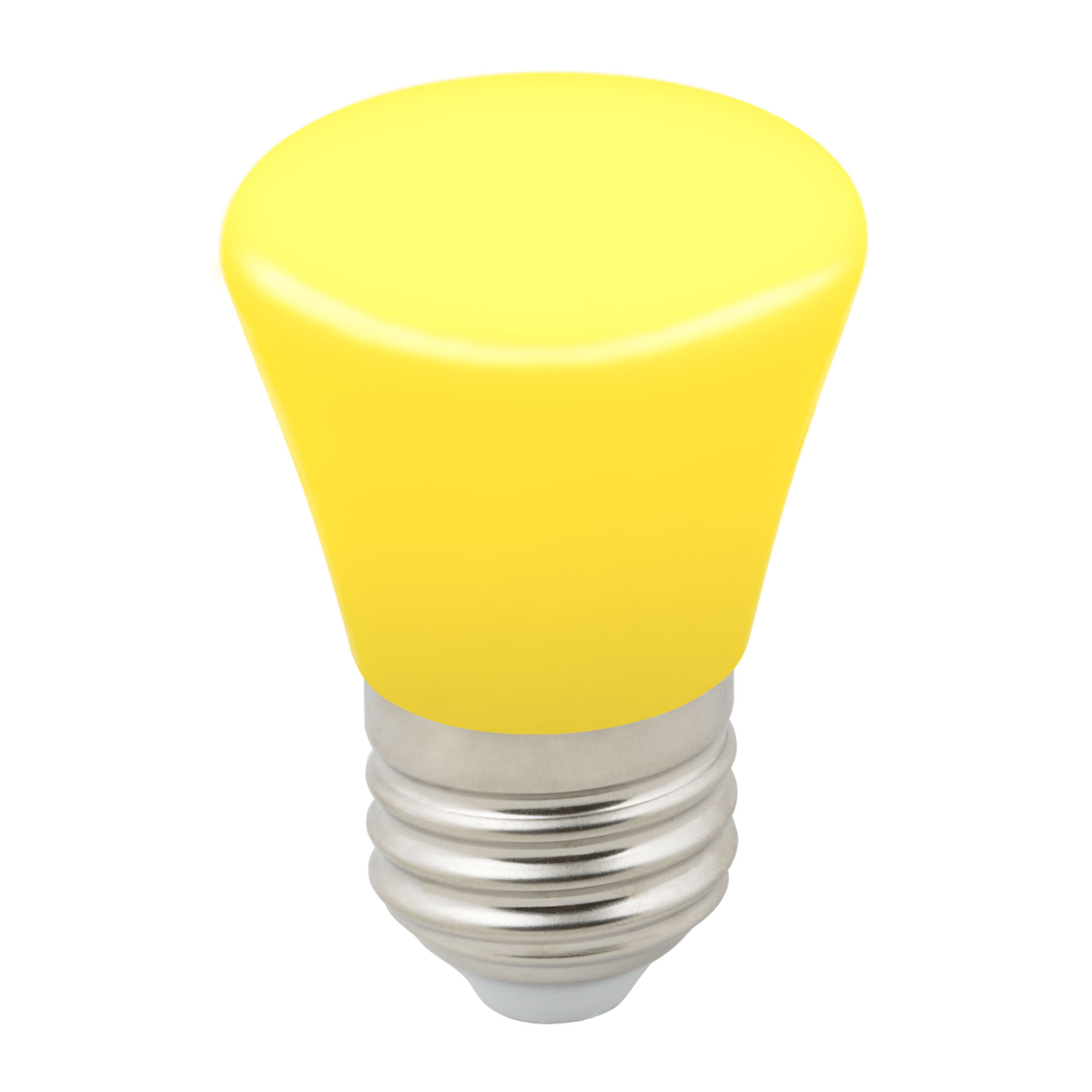 LED-D45-1W/YELLOW/E27/FR/С BELL Лампа декоративная светодиодная. Форма "Колокольчик", матовая. Цвет желтый. Картон. ТМ V