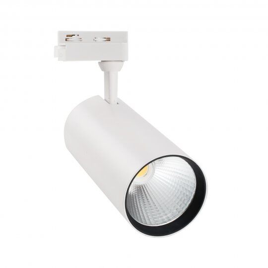 ULB-Q276 32W/3000К WHITE Светильник-прожектор светодиодный трековый. 3000 Лм Теплый белый свет (3000К). Корпус белый. ТМ
