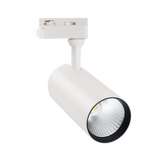 ULB-Q276 25W/3000К WHITE Светильник-прожектор светодиодный трековый. 2200 Лм. Теплый белый свет (3000К). Корпус белый. Т
