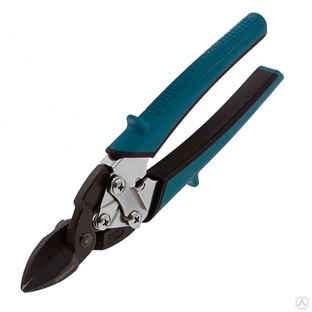 Ножницы по металлу "Piranha", 190 мм, прямой рез, сталь CrM, двухкомпонентные рукоятки Gross #1