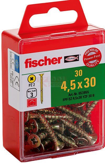 FPF-SZ YZF 3,5 x 20 Саморез универсальный Fischer c потайной головой 653932F, (комплект 100 шт) FISCHER