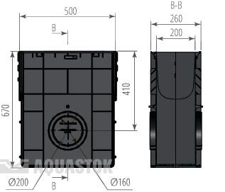Пескоуловитель пластиковый ПП NORMA DN200
