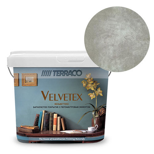 Перламутровая краска Terraco Velvetex VA-100, ведро 5 кг, бархатистый финиш