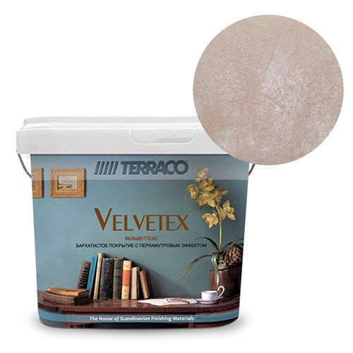 Перламутровая краска Terraco Velvetex VA-120, ведро 5 кг, бархатистый финиш