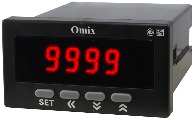 Щитовой индикатор аналогового сигнала с релейным выходом Omix P94-DV1-AS-K (=0…10)В