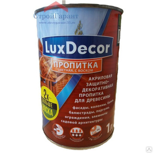 Пропитка для дерева Luxdecor 3 л бесцветный 
