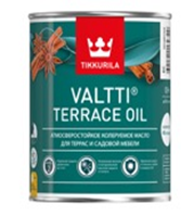 Атмосферостойкое колеруемое масло для террас и садовой мебели Tikkurila Valtti Terrace Oil бесцветное 1 литр
